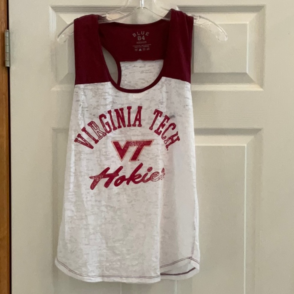 Virginia Tech Hokies Women’s Racerback Tank Top Maroon White - Size Medium- NWOT
